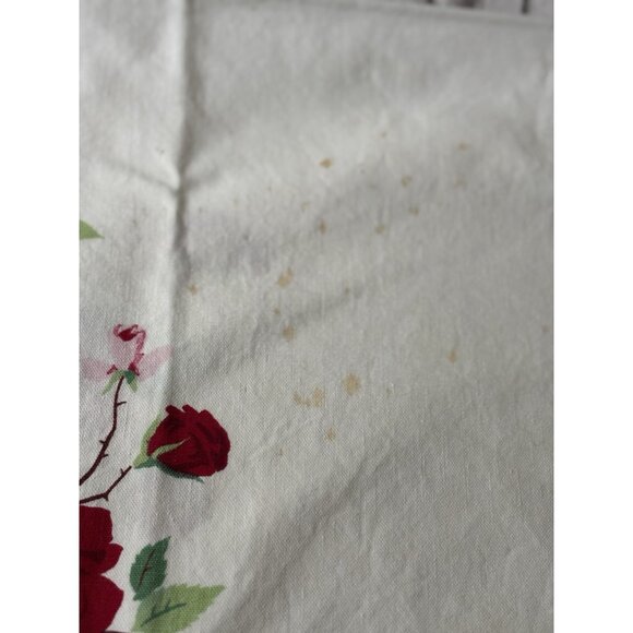 Vintage Duchess Rose Wilendur Vintage Tablecloth 54x66 Long Rectangle Cottage - Picture 9 of 14
